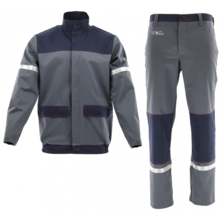 UBRANIE TRUDNOPALNE ODBLASKOWE SPAWALNICZE SPAWACZ LIGHT SPODNIE + BLUZA