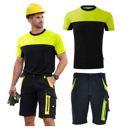 UBRANIE ROBOCZE SPODENKI NEOFLEX + KOSZULKA COLORMIX