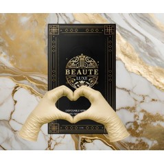 RĘKAWICE NITRYLOWE JEDNORAZOWE BEAUTE LUXE GOLS 100szt.