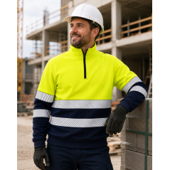 BLUZA ROBOCZA ODBLASKOWA HALF ZIP