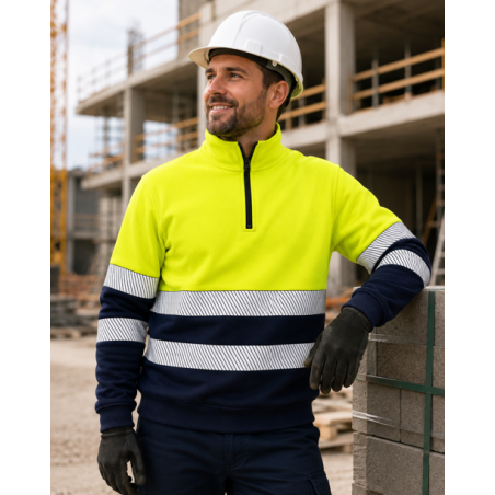 BLUZA ROBOCZA ODBLASKOWA HALF ZIP