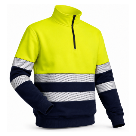 BLUZA ROBOCZA ODBLASKOWA HALF ZIP