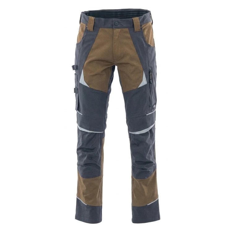 Spodnie COTTONFLEX charcoal-brązowe – przód