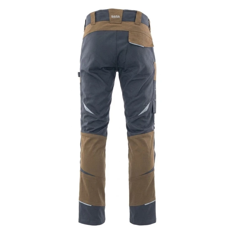 Spodnie COTTONFLEX charcoal-brązowe – tył