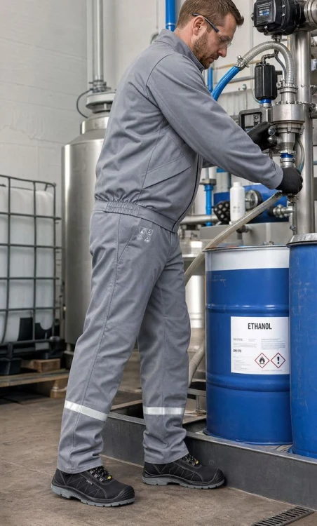 Spodnie CHEMIK AS w pracy