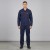 Zestaw spawalniczy antystatyczny PROFFLAM ANTISTATIC bluza + spodnie granatowy na modelu