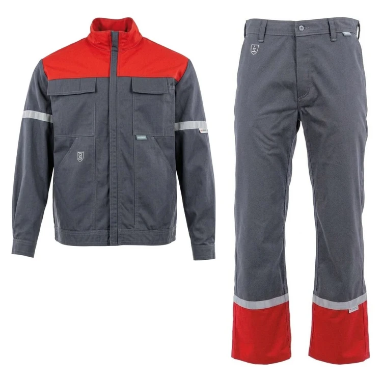 Zestaw PIORUN bluza + spodnie ciemnoszaro-czerwony – przód