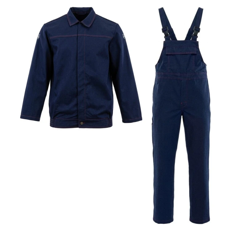 Zestaw SPAWACZ STANDARD bluza + ogrodniczki granatowy – przód