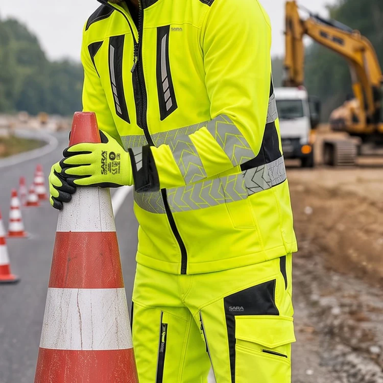 Bluza DROGOWIEC COMFORT żółta – zdjęcie w użyciu