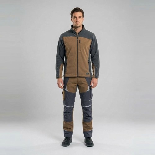 Zestaw COTTONFLEX + COMFORT PLUS brązowo-grafitowy na modelu
