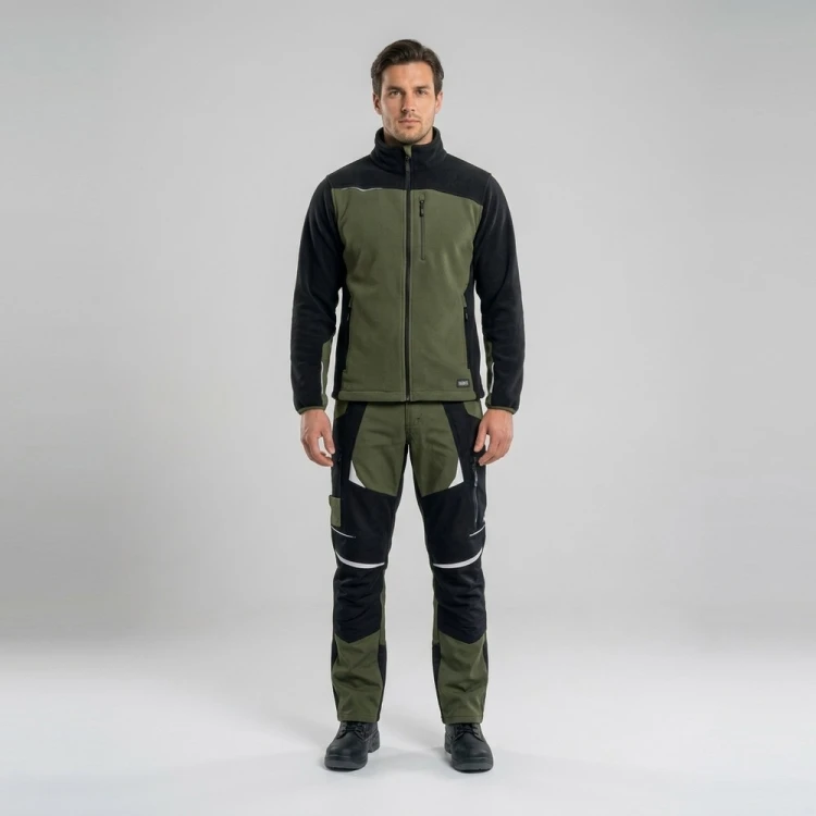 Zestaw COTTONFLEX + COMFORT PLUS oliwkowo-czarny na modelu