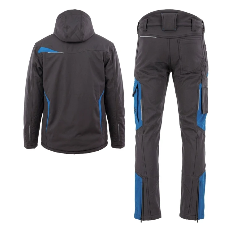COMFORT WINTER kurtka + spodnie grafitowo-niebieskie – tył
