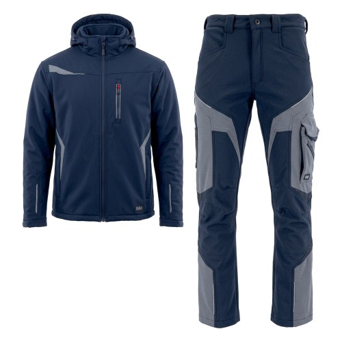 COMFORT WINTER kurtka + spodnie granatowo-szare – przód