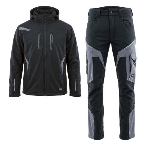COMFORT WINTER kurtka + spodnie czarno-szare – przód