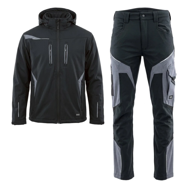 COMFORT WINTER kurtka + spodnie czarno-szare – przód