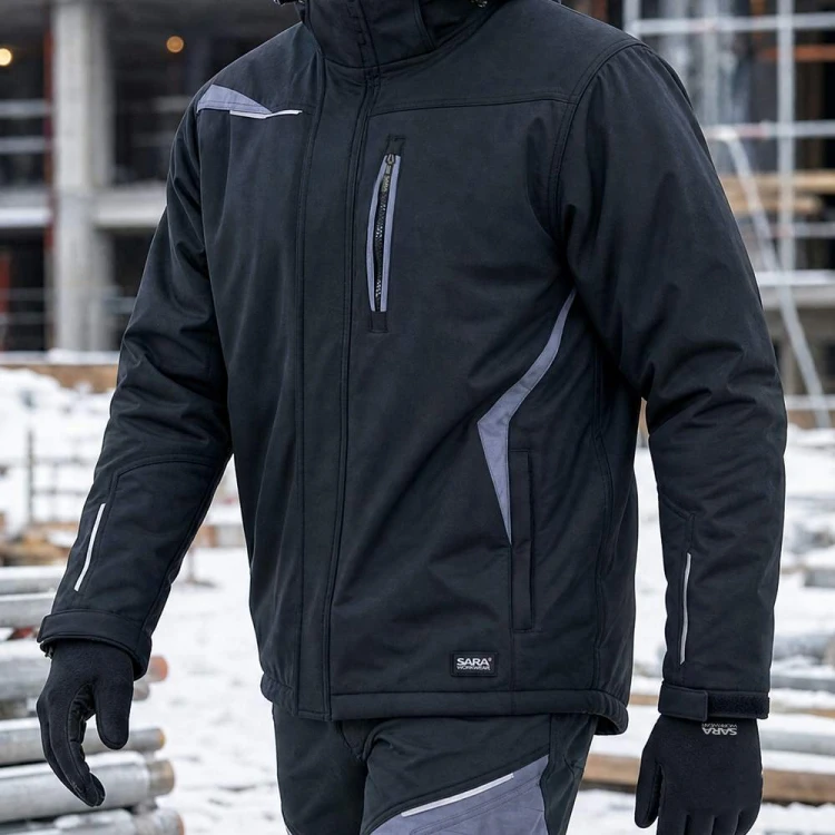 Kurtka COMFORT WINTER czarno-szara w pracy