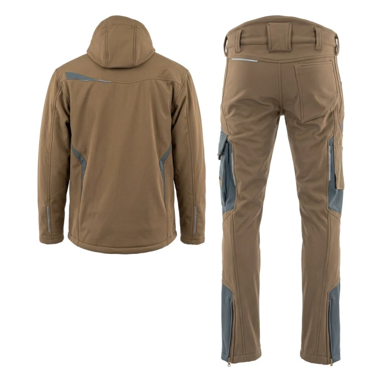 COMFORT WINTER kurtka + spodnie brązowo-grafitowe – tył