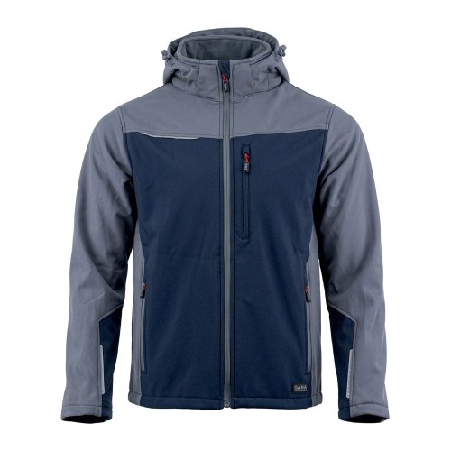 Softshell COMFORT PLUS granatowo-szary – przód