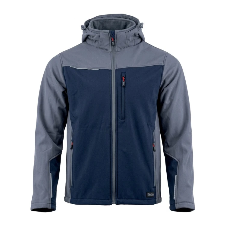 Softshell COMFORT PLUS granatowo-szary – przód
