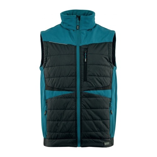 Kamizelka hybrydowa COMFORT PLUS czarno-petrolowa – przód