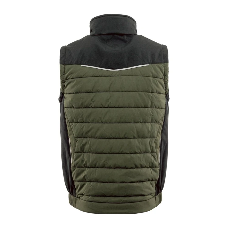 Kamizelka hybrydowa COMFORT PLUS oliwkowo-czarna – tył