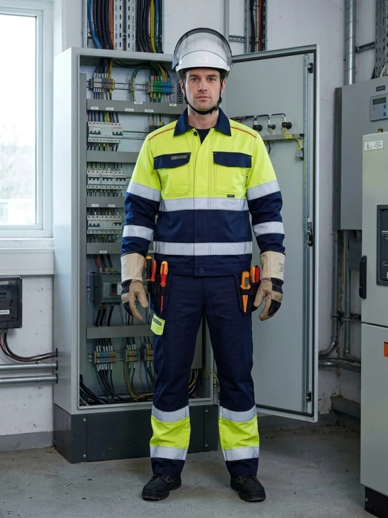 Zestaw TPS ROSSINI 1969 w użyciu – elektryk przy rozdzielnicy