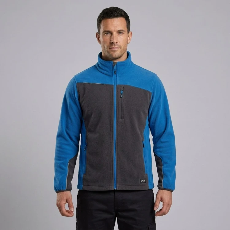 Polar roboczy COMFORT PLUS niebiesko-grafitowy na modelu