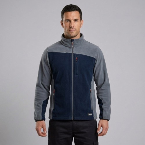 Polar roboczy COMFORT PLUS granatowo-szary na modelu
