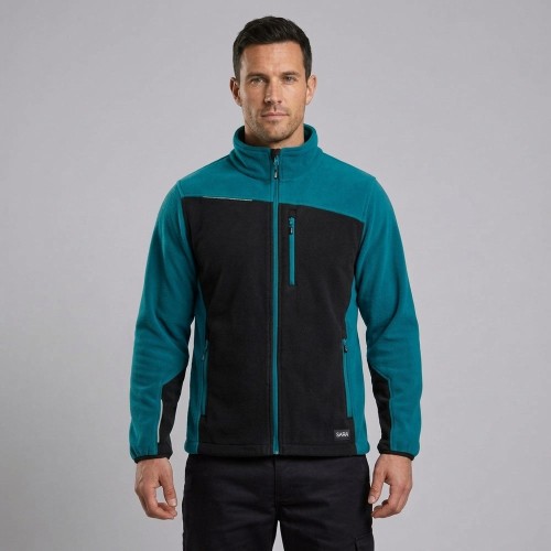 Polar roboczy COMFORT PLUS petrolowo-czarny na modelu