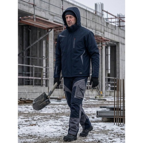 Kurtka zimowa COMFORT WINTER granatowo-szara w pracy