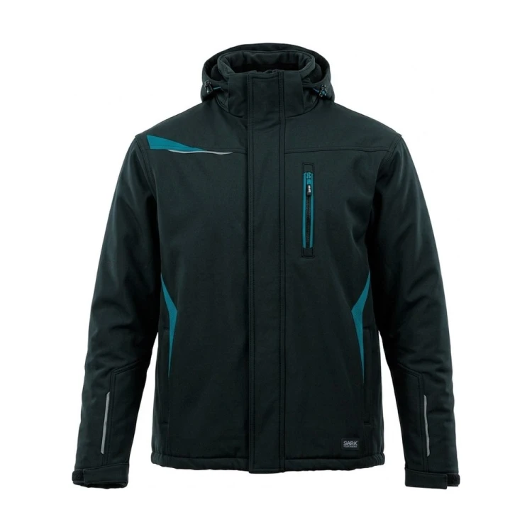 Kurtka zimowa COMFORT WINTER czarno-petrolowa – przód