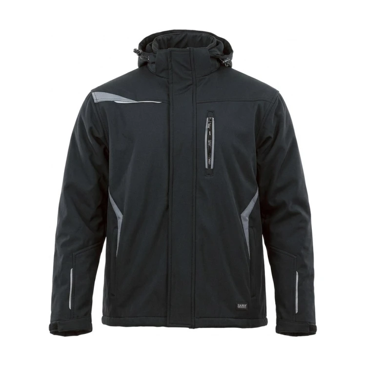 Kurtka zimowa COMFORT WINTER czarno-szara – przód