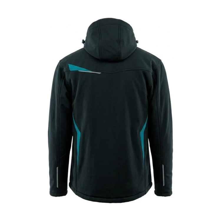 Kurtka zimowa COMFORT WINTER czarno-petrolowa – tył