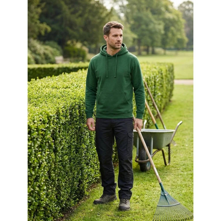 Bluza z kapturem JHK SWRA KNG butelkowa zieleń w pracy