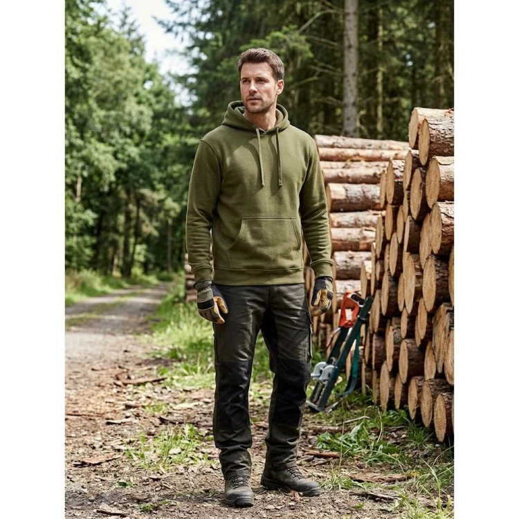 Bluza z kapturem JHK SWRA KNG khaki w pracy