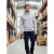 Bluza z kapturem JHK SWRA KNG jasnoszara melanż w pracy