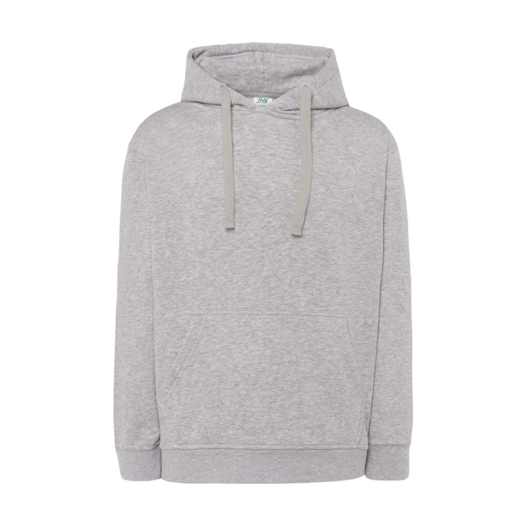 Bluza z kapturem JHK SWRA KNG jasnoszara melanż – przód