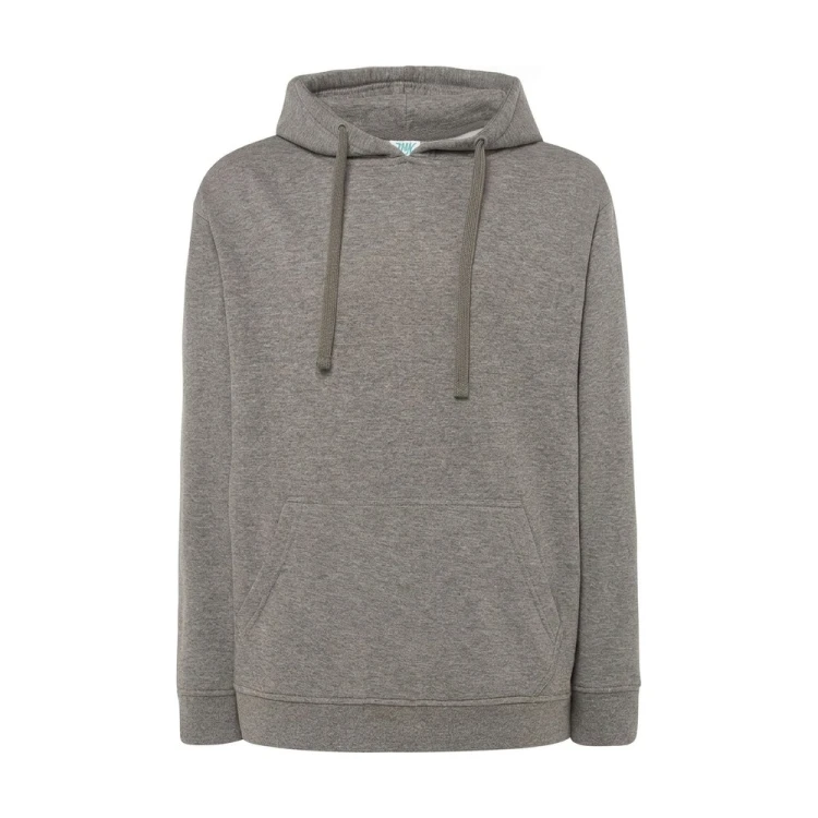 Bluza z kapturem JHK SWRA KNG szara melanż – przód