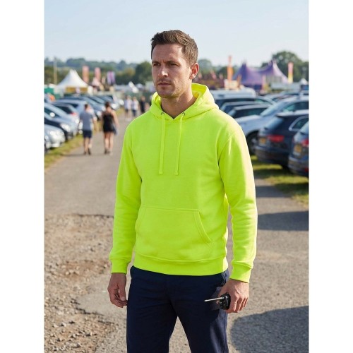 Bluza z kapturem JHK SWRA KNG żółta fluo w pracy