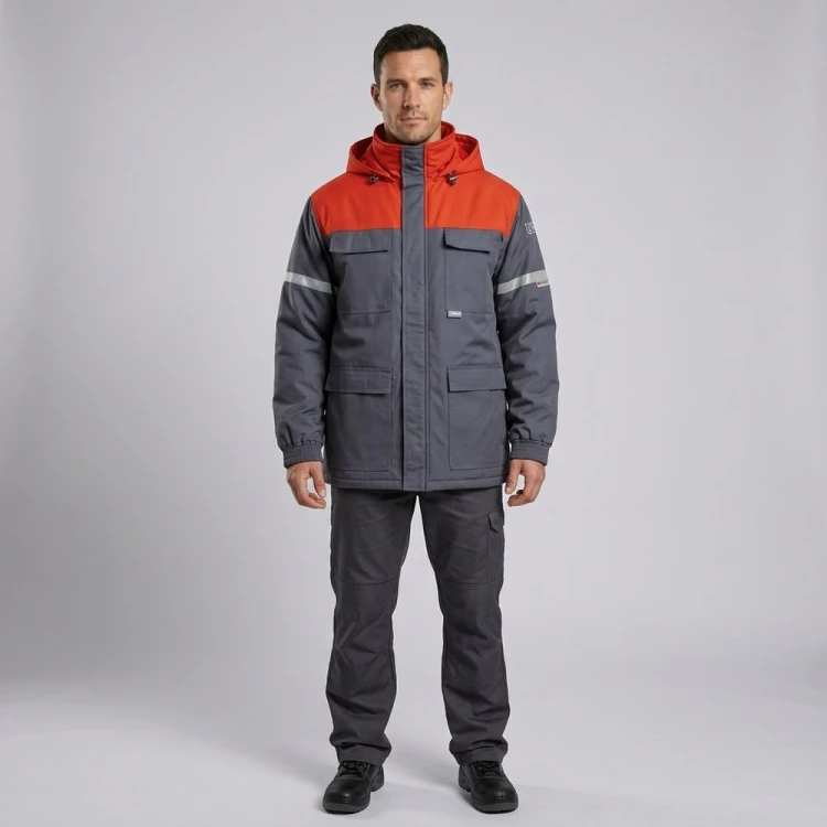 Kurtka zimowa antystatyczna PIORUN WINTER na modelu