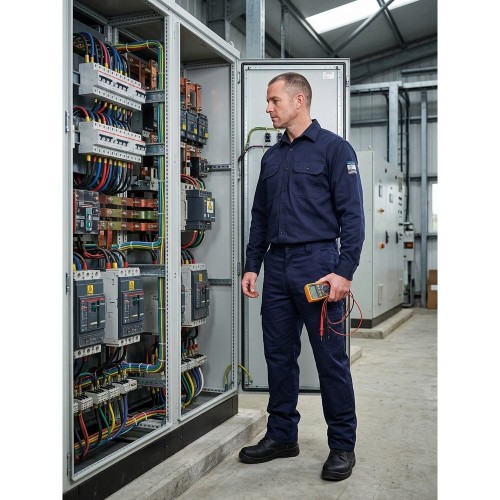 Koszula Portwest FR89 w pracy przy rozdzielni