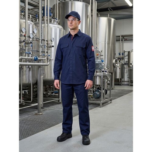Koszula Portwest FR69 w pracy w zakładzie chemicznym