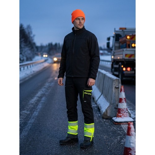 Spodnie COMFORT NEO WINTER czarno-żółte w pracy przy drodze