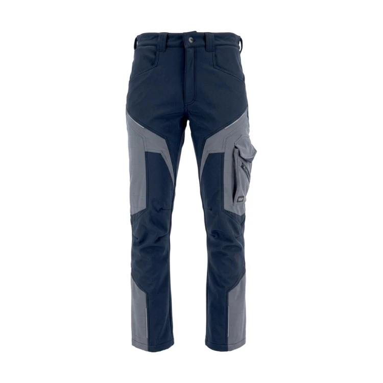 Spodnie softshell COMFORT WINTER granatowo-szare – przód