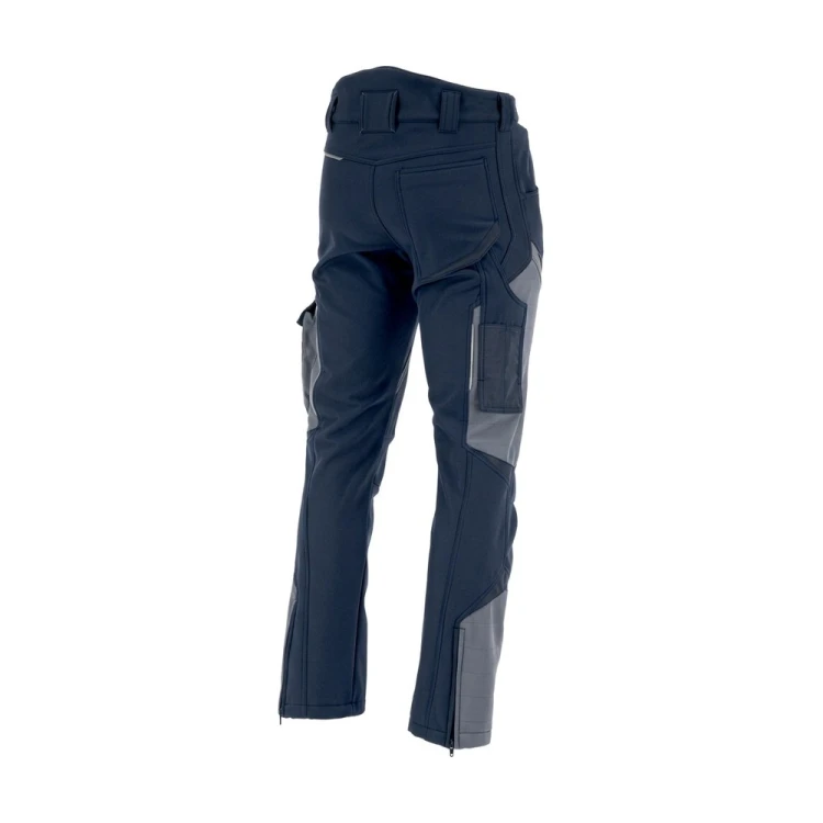Spodnie softshell COMFORT WINTER granatowo-szare – tył