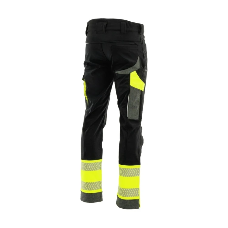 Spodnie zimowe COMFORT NEO WINTER czarno-żółte – tył