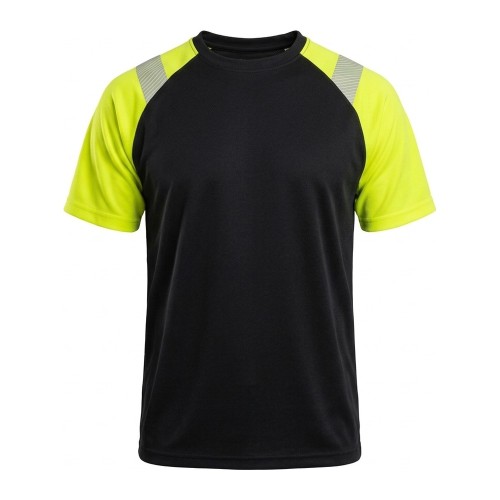 Koszulka ORION HIGH VIS czarno-żółta – przód