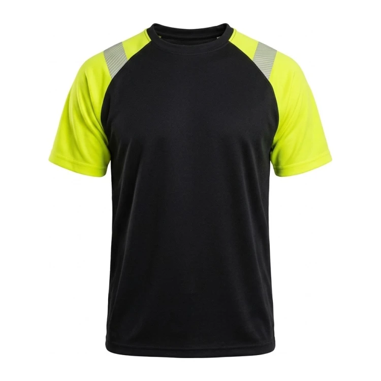 Koszulka ORION HIGH VIS czarno-żółta – przód