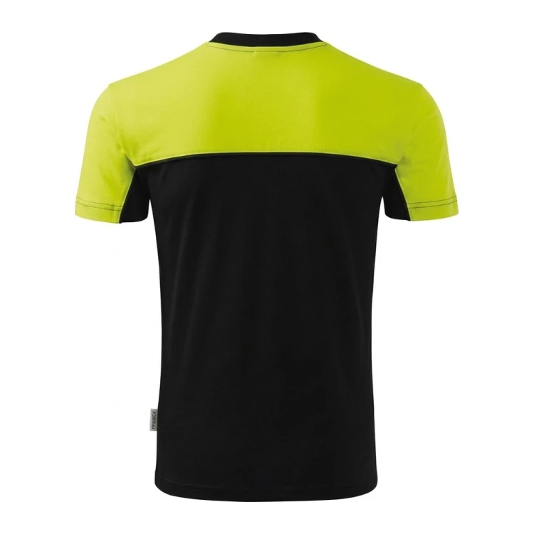 Koszulka MALFINI COLORMIX 109 limonkowo-czarna – tył