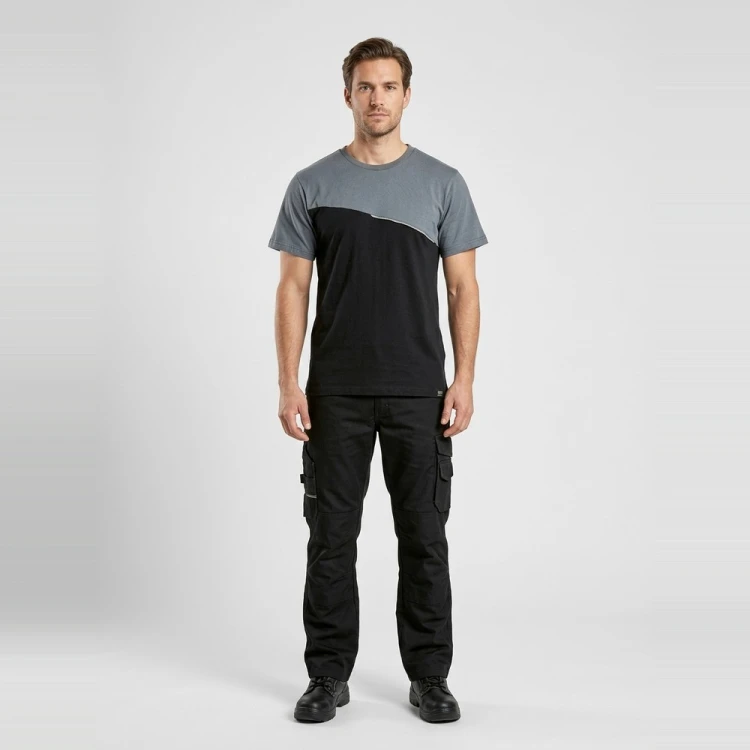 Koszulka robocza COMFORT PLUS czarno-szara